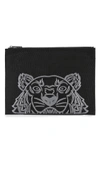 KENZO TIGER HEAD A4 POUCH