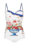 DOLCE & GABBANA PRINTED ONE-PIECE SWIMSUIT,O9A15JFPGOEHAD22