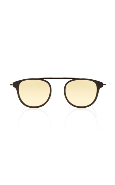 Garrett Leight Van Buren Aviator-style Sunglasses In Black