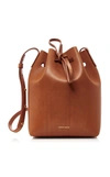 Mansur Gavriel Vegetable-tanned Leather Mini Bucket Bag In Brown