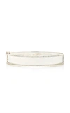 SHAY SHAY ESSENTIAL WHITE GOLD NAMEPLATE BANGLE WITH DIAMOND TRIM,SB11S