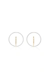 CHARLOTTE CHESNAIS SATURN GOLD-DIPPED AND SILVER EARRINGS,15BO002VEAR