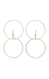 CHARLOTTE CHESNAIS GALILEA GOLD-DIPPED AND SILVER HOOP EARRINGS,15BO023VEAR