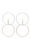 Charlotte Chesnais Galilea Silver, Gold And Rose Gold Vermeil Hoop Earrings In Metallic