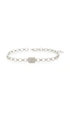 SHAY Essential Pave Baguette Square Link Choker,SN90