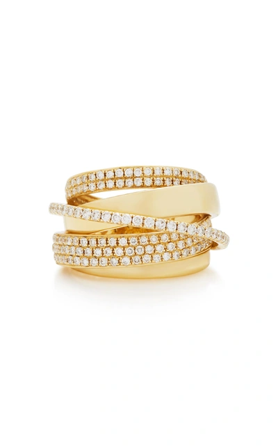 Shay Essential Orbit Ring With Round Diamonds In Yellow