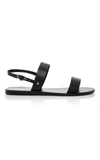 Ancient Greek Sandals Black Leather Clio Sandals