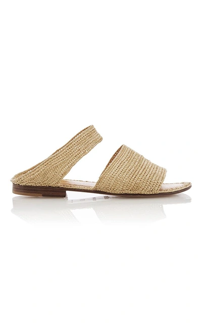 Carrie Forbes Ahmed Raffia Sandals In Nude