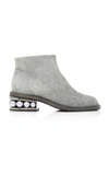 NICHOLAS KIRKWOOD STONE EMBELLISHED SUEDE BOOTS,903A01CLS5