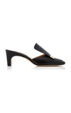 Sergio Rossi Block Heel Mules In Black