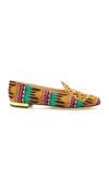 CHARLOTTE OLYMPIA PYRAMID EMBROIDERED CANVAS SLIPPERS,V009670BRC960