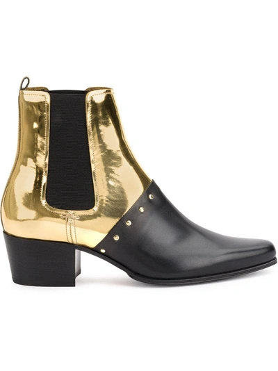 Balmain Studded Ankle Boots In Black