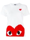 COMME DES GARÇONS PLAY LOGO-PRINT COTTON T-SHIRT,AZT03312381422