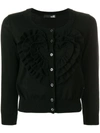 LOVE MOSCHINO LOVE MOSCHINO FITTED KNITTED CARDIGAN - BLACK,WSN3900X040512378679