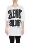 Haider Ackermann 'silence Is Golden' Oversize T-shirt In Ivory/nightbianco
