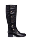 MICHAEL KORS 'Maisie' mock button flap leather knee high boots