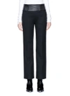 Helmut Lang Foldover Leather Corset Waist Suiting Pants