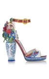 DOLCE & GABBANA EMBELLISHED PATENT-LEATHER SANDALS,CR0432AI462HAD16