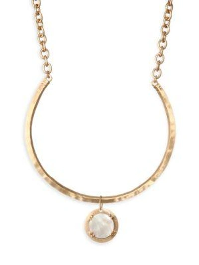 Stephanie Kantis Paris Mother Of Pearl & 18k Goldplated Necklace In Yellow Gold