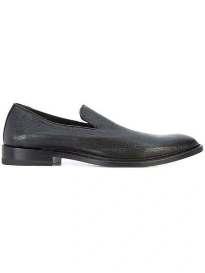 Paul Andrew Round Toe Loafers In Black