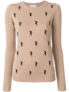 SONIA RYKIEL EMBROIDERED PANTHER JUMPER,18162865DB12382897