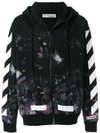 OFF-WHITE ZIP-UP PATTERNED HOODIE,OMBB003F17619030990112382446