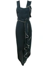 KITX asymmetric draped cutout dress,SS17D201BCUNITEDIF12383255