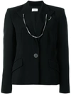 MUGLER MUGLER CHAINED TRIM BLAZER - BLACK,VESTV243431L12377803