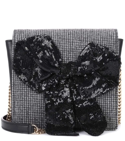 Rochas Exclusive To Mytheresa.com - Embellished Leather Shoulder Bag In Black