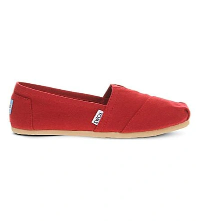 Toms 'classic' Canvas Slip-on (women) In Red