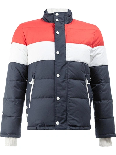 Thom Browne Three Panel Downfilled Funnel Collar Ski Jacket In Mini Ripstop In Grey