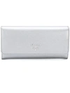 Prada Metallic Continental Wallet In Metallic
