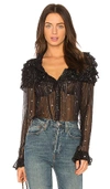 Dodo Bar Or Embellished Blouse In Black