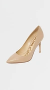 Sam Edelman Danna Pointed Toe Pump In Soft Beige