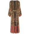 Etro Leopard & Paisley Long-sleeve Gown In Leopard