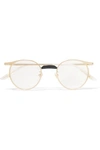 GUCCI Round-frame gold-tone optical glasses