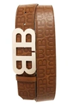 BALLY Stamped Logo Leather Belt,6218656