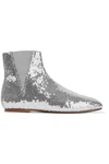 LOEWE SEQUINED LEATHER CHELSEA BOOTS