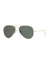 Ray Ban Monochromatic Metal Aviator Sunglasses, Yellow Pattern In Yellow Pattern