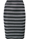 ALEXANDER WANG ALEXANDER WANG FITTED STRIPED SKIRT - BLACK,1K375064Y312335759