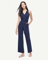 ANN TAYLOR PETITE SLEEVELESS BELTED JUMPSUIT,436687