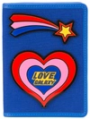 YAZBUKEY HEART-PATCH PASSPORT HOLDER,PASYPF171712229454