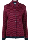 PRADA patterned knitted shirt,P25F411PBAS17212342304