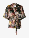 ERDEM ERDEM ZETA FLORAL VELVET KIMONO JACKET,7333KMVL12352905