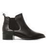 STEVE MADDEN LADIES BLACK TIMELESS DICEY SM LEATHER CHELSEA BOOTS