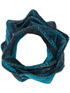 ISSEY MIYAKE ISSEY MIYAKE STRUCTURED SCARF - BLUE,IM79AD5717612360058