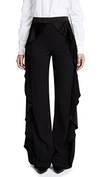 ALICE AND OLIVIA WALLACE SIDE RUFFLE PANTS