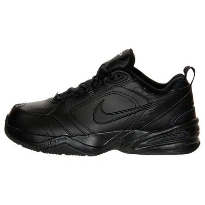 Nike Men's Air Monarch Iv Casual Shoes (wide Width 4e) In Black/black/black