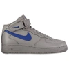 NIKE MEN'S AIR FORCE 1 MID CASUAL SHOES, GREY/BLUE,2296633