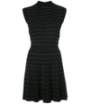 BALMAIN Black Knit Studded Mini Dress,987752397964677997
